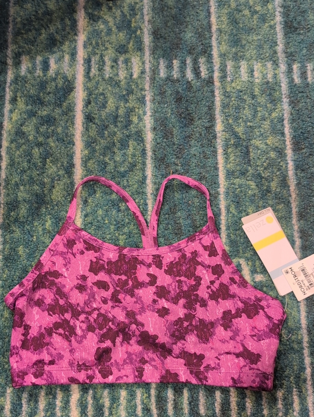 Zella Purple Pink Camo Sports Bra